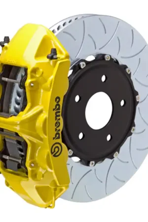 Price Cut Brembo 02-21 WRX Front GT BBK 6 Piston Cast 350x34 2pc Rotor Slotted Type3- Yellow