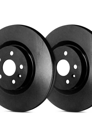 SP Performance Front Vented 8 Lug Plain Coated Black ZRC Brake Rotors PLA P54-124-BP Money Back Guarantee