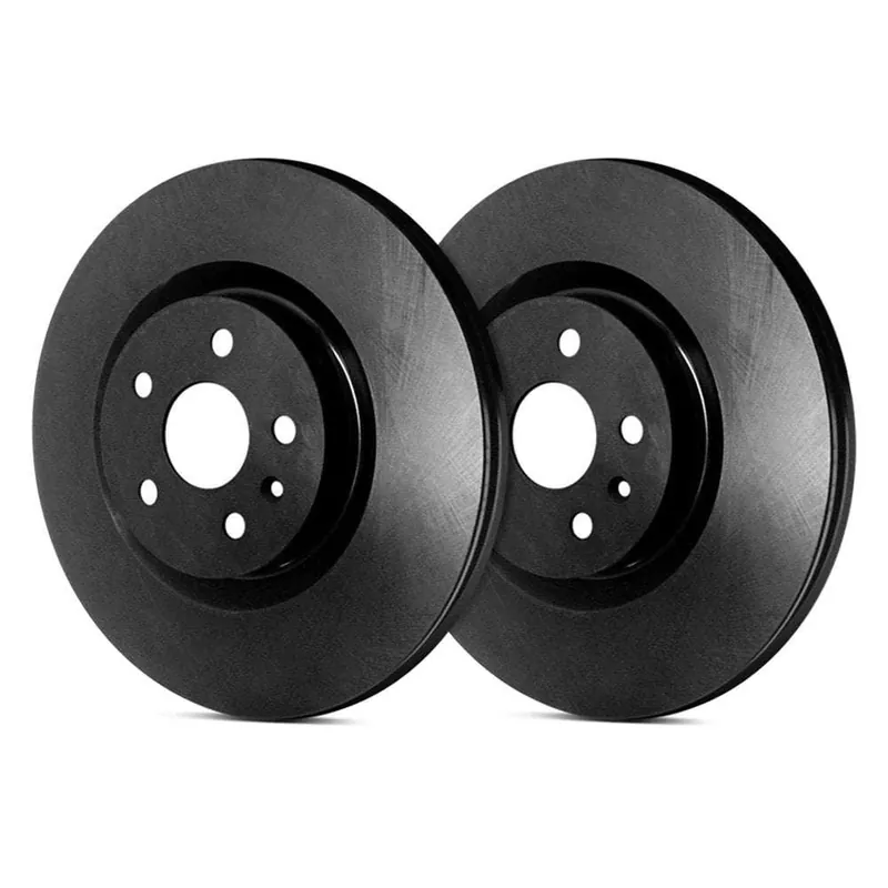 SP Performance Front Vented 8 Lug Plain Coated Black ZRC Brake Rotors PLA P54-124-BP Money Back Guarantee
