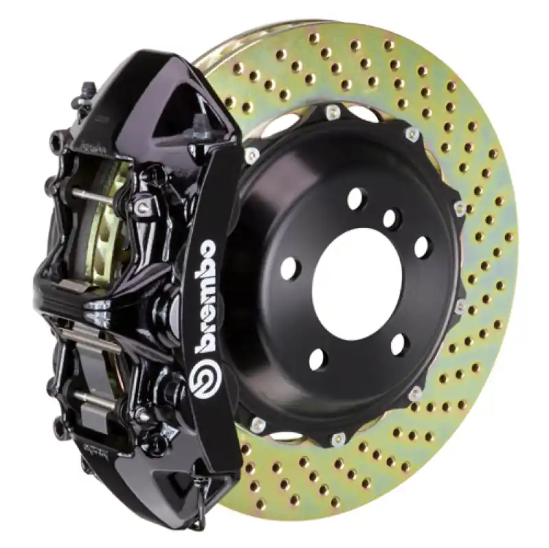 Brembo 04-05 R32 (Mk4) Front GT BBK 6 Piston Cast 355x32 2pc Rotor Drilled-Black Trending
