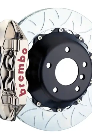 Brembo SS Rear GTR BBK 4 Piston Billet380x28 2pc Rotor Slotted Type-3- Nickel Plated Limited Edition