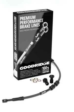 Goodridge 14-15 HD FXDBP Drag Bar (w/o ABS) +8in Black Brake Line Kit w/Black Fittings Limited Edition