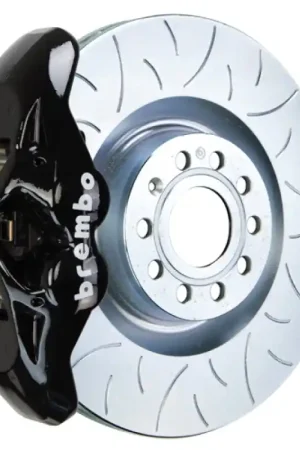Brembo 07-15 TT 2.0T/3.2L/09-15 TTS Front GT BBK 4 Piston Cast 345x30 1pc Rotor Slotted Type3-Black Free Returns