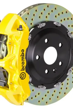 Brembo 19+ Z4 /20+ Supra Front GT BBK 6 Piston Cast 380x34 2pc Rotor Drilled- Yellow New Release