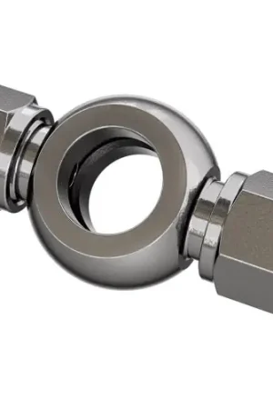 Goodridge Straight Double Banjo for 3/8 or M10 Long Bolt Free Returns