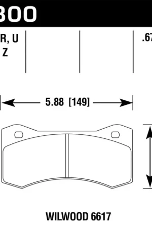 Hawk Willwood 6617 DTC-60 Race Brake Pads Genuine