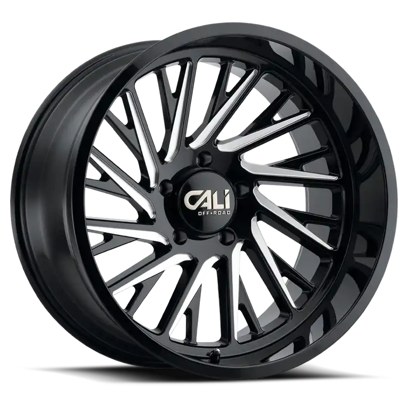 Super Sale Cast Aluminum Wheels Purge 9114 GB 24x14 Milled Gloss Black 6 On 135 Bolt Pattern -76 Offset Cali Offroad Wheels