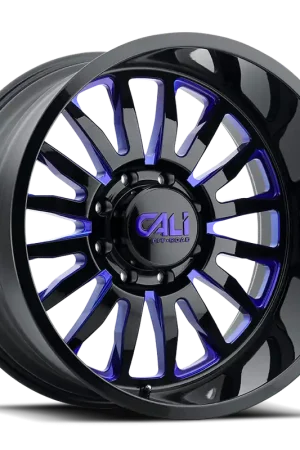Cast Aluminum Wheels Summit 9110 GB-BL 20x9 Blue Milled Spokes Gloss Black 6 On 139.7 Bolt Pattern 0 Offset Cali Offroad Wheels New Arrival