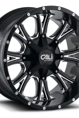 Cast Aluminum Wheels Americana 9101 SB 20x9 Milled Spokes Satin Black 6 On 135/6 On139.7 Bolt Pattern 18 Offset Cali Offroad Wheels Free Returns