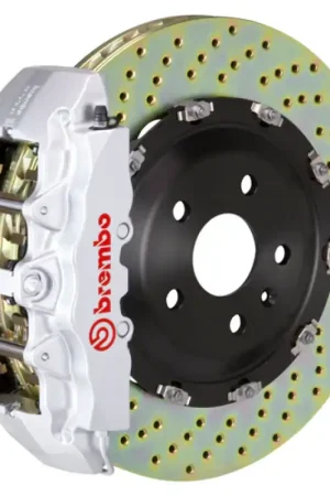 Brembo 10-14 F150 SVT Raptor Front GT BBK 6 Piston Cast 2pc 380x34 2pc Rotor Drilled-Silver Buy Today