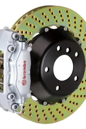 Brembo 90-96 300ZX Rear GT BBK 4 Piston Cast 345x28 2pc Rotor Drilled-Silver Best Seller