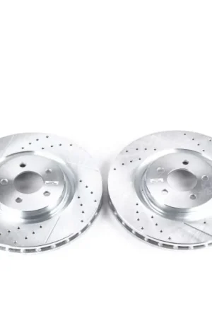 Final Sale Power Stop 07-14 Ford Mustang Front Evolution Drilled & Slotted Rotors - Pair