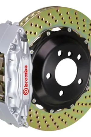 Brembo 03-08 SL500 Front GT BBK 4 Piston Cast 2pc 355x32 2pc Rotor Drilled-Silver Express Delivery