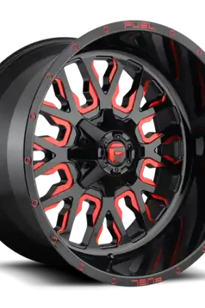 Professional Grade Aluminum Wheels 18X9 Stroke D612 5 On 139.7/5 On 150 Gloss Red Milled 110.3 Bore 20 Offset Fuel Off Road Wheels
