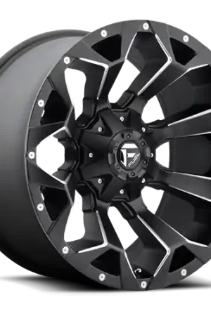 Aluminum Wheels 20X9 Assault D546 6 On 139.7 Matte Black Milled 106.3 Bore 35 Offset 8 Spoke Fuel Off Road Wheels Super Sale