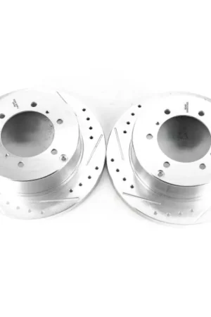 Limited Offer Power Stop 92-00 Mitsubishi Montero Rear Evolution Drilled & Slotted Rotors - Pair