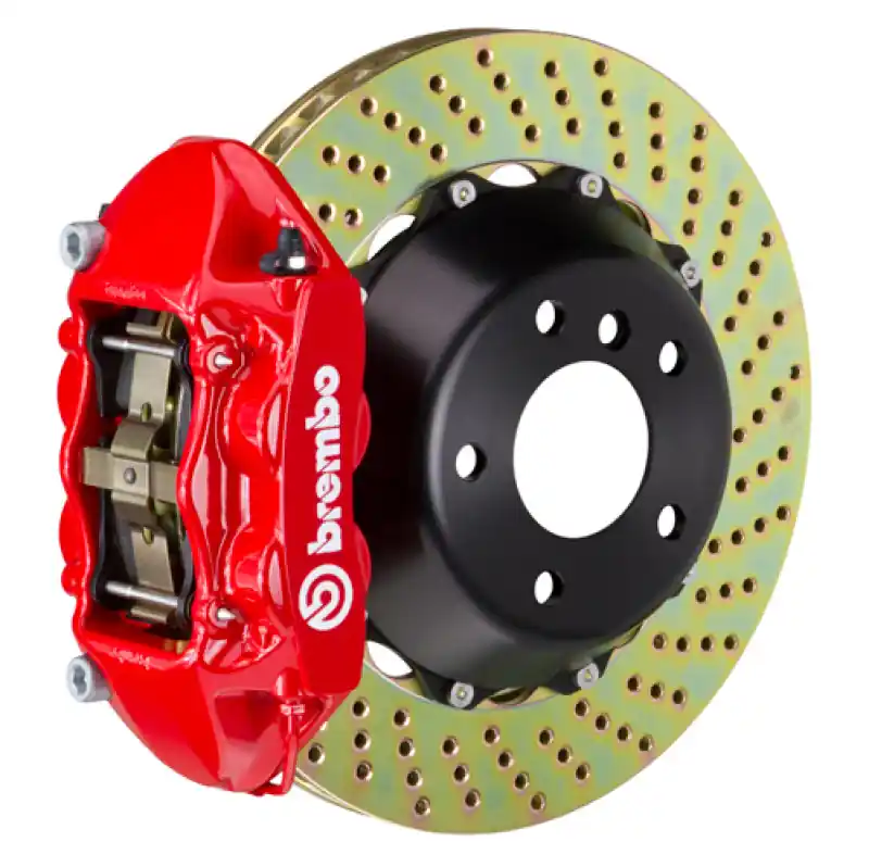Brembo 11-21 Grand Cherokee (Excl. SRT) Rear GT BBK 4 Piston Cast 380x28 2pc Rotor Drilled-Red Budget