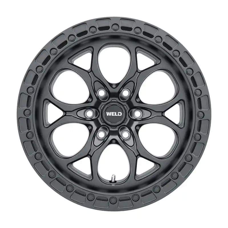Weld Off-Road Ledge Six W108 20x9 / 6x139.7 BP / 5 In BS Satin Black Wheel Worldwide Shipping