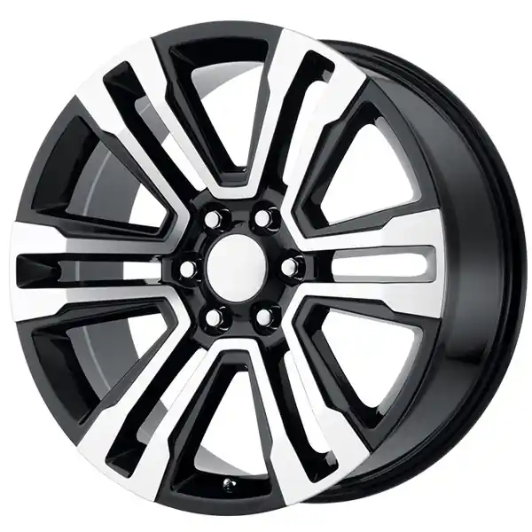 Performance Replicas Wheels PR182 Gloss Black Machined 22x9 24mm Offset 6x139.7 (6x5.5) Clearance