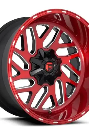 While Supplies Last Fuel Offroad Wheels Triton D691 Brushed Candy Red w/ Milled Accents 22x12 -44mm Offset 6x135,6x139.7 (6x5.5)