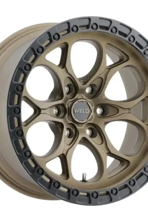 Weld W106 Ledge 6 17x9 / 6x135 BP /  ET-12 / 4.50in BS / 87.1 Bore - Satin Bronze / Satin Black Ring Seasonal Sale