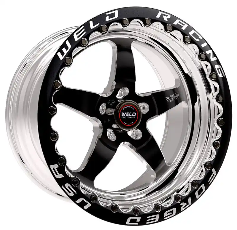 Final Sale Weld S71 17x10.5 / 5x4.5 BP / 7.8in. BS Black Wheel (Medium Pad) - Black Single Beadlock MT