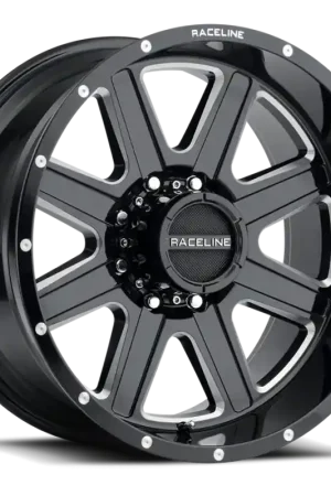Raceline 940M Hostage 17x9in / 6x139.7 BP / 0mm Offset / 106.1mm Bore - Black & Milled Wheel Editor’s Pick