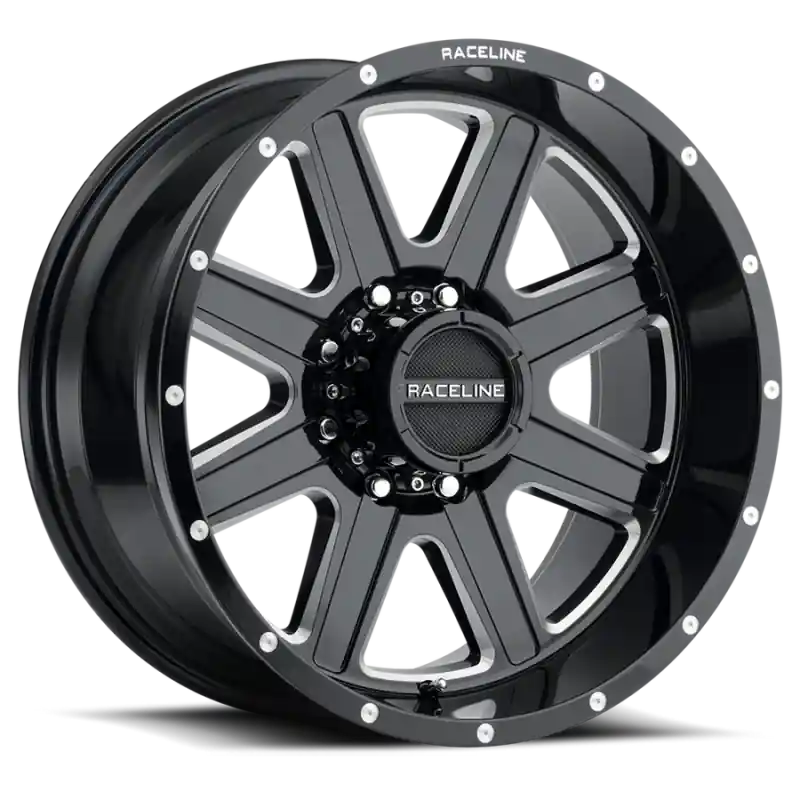 Raceline 940M Hostage 17x9in / 6x139.7 BP / 0mm Offset / 106.1mm Bore - Black & Milled Wheel Editor’s Pick