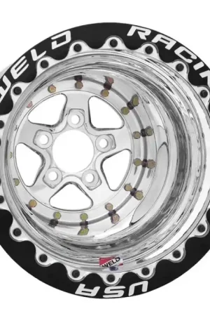 Mega Sale Weld Alumastar 2.0 15x10 / 5x4.75 BP / 6in. BS Polished Wheel - Single Bead Lock MT