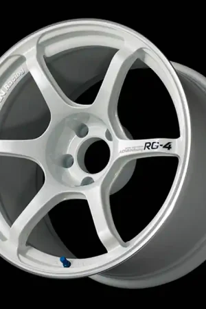 Genuine Advan RG-4 17x9.5 / +50 Offset / 5x114.3 / 73mm Bore / Racing White Metallic and Ring