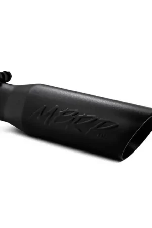 MBRP Universal Tip 3.5 O.D. Dual Wall Angled 2.5 inlet 12 length - Black Finish Trusted Brand
