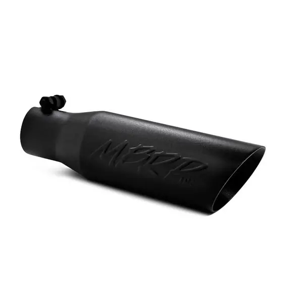 MBRP Universal Tip 3.5 O.D. Dual Wall Angled 2.5 inlet 12 length - Black Finish Trusted Brand