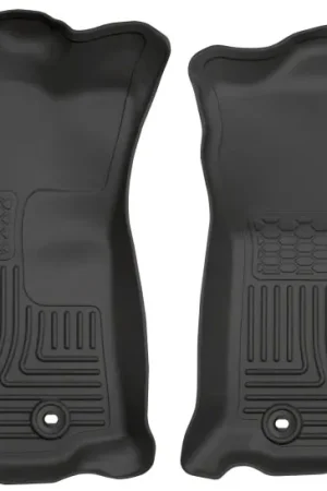 Next Day Delivery Husky Liners 2018 Toyota Tacoma Double Cab WeatherBeater Black Front Floor Liners