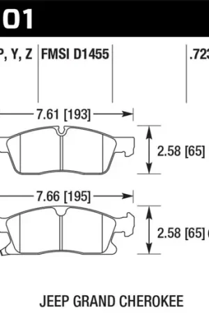 Luxury Hawk 11-12 Dodge Durango / 11-12 Jeep Grand Cherokee LTS Front Street Brake Pads