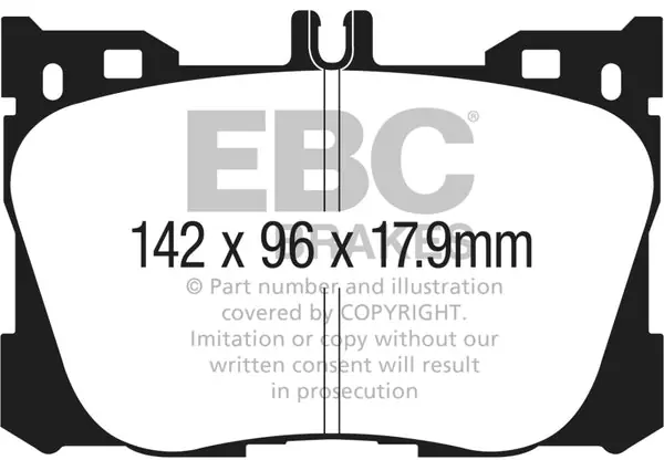 EBC 2017+ Mercedes-Benz E300 (W213) 2.0L Turbo Redstuff Front Brake Pads Big Sale