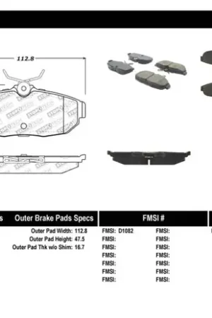 Exclusive StopTech Performance 05-09 Ford Mustang Cobra/Mach 1 V6/GT / 10 Shelby/Shelby GT Rear Brake Pads