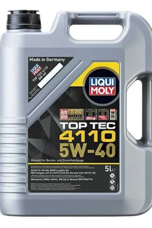 Liqui Moly Top Tec 4110 5W-40 Synthetic Technology SN\\/C3 OEM Approved Petrol and Diesel Engine Oil - 5L - 21479 (Bulky Item - Freight Applies) Next Day Delivery