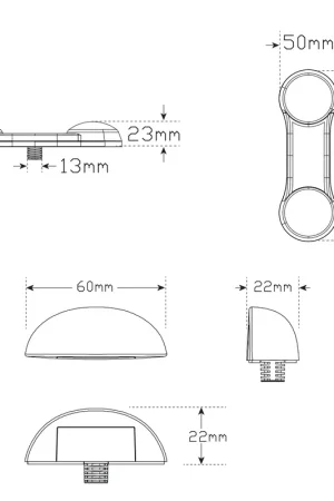 Holiday Sale LED Autolamps DB2LP1\\/5M Budget LED Trailer Lamp and 5m Cable Kit, Stop\\/Tail\\/Indicator\\/Reflector and Licence Plate Lamp, with 3M Double Sided Tape Mount