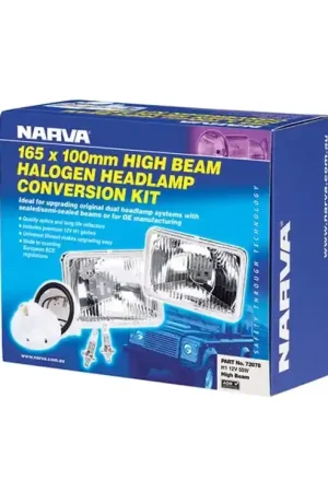 Hot Picks Narva 72078 H1 Halogen High Beam Headlamp Conversion Kit (Single) - 165 x 100mm Free Form