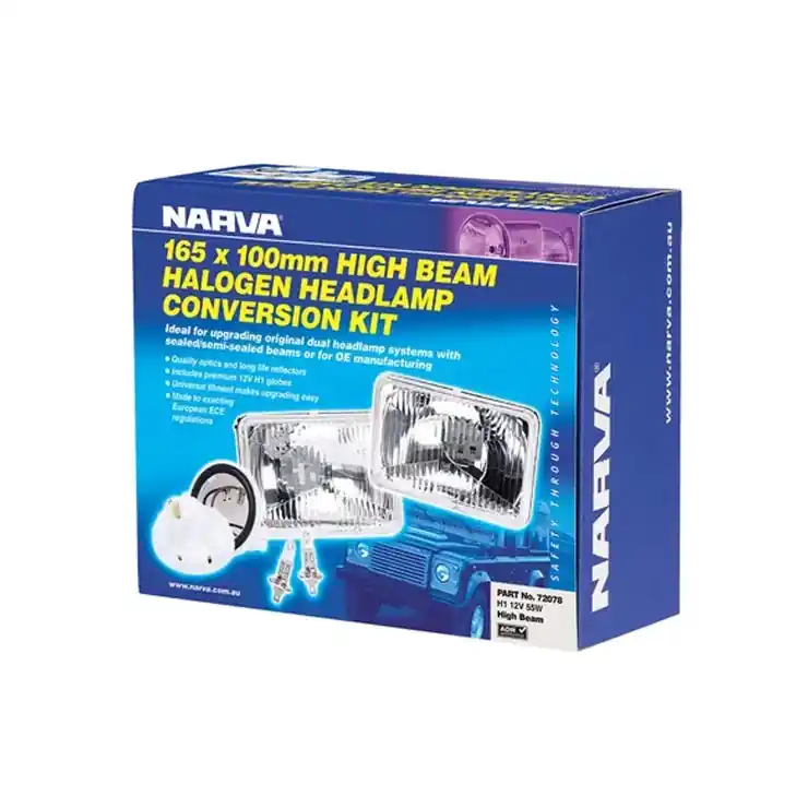 Hot Picks Narva 72078 H1 Halogen High Beam Headlamp Conversion Kit (Single) - 165 x 100mm Free Form