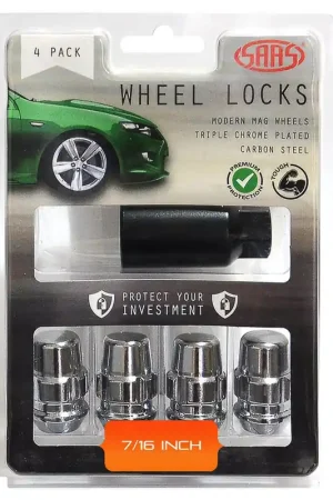 Mega Sale SAAS 923320 Lock Nuts Splined Acorn Bulge 7\\/16 Pk 4