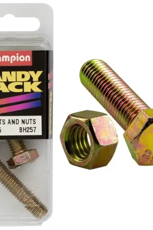 Champion Pack of 2 M8 x 35 x 1.25mm High Tensile, Grade 8.8 Hex Set Screws and Nuts - BH257 Shop Now