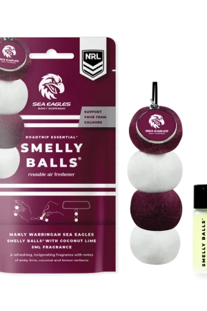 Instant Buy Smelly Balls Manly Sea Eagles Inspired Reusable Air Freshener Starter Set - NRL445AE