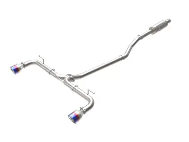 New Release aFe Takeda 2-1/2in 304 SS Cat-Back Exhaust w/ Blue Flame Tips 14-18 Mazda 3 L4 2.0L/2.5L - 49-37015-L