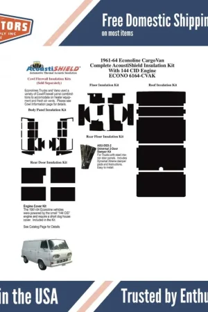 Floor Insulation Kit for 1961-1964 Ford Econoline Truck Sale