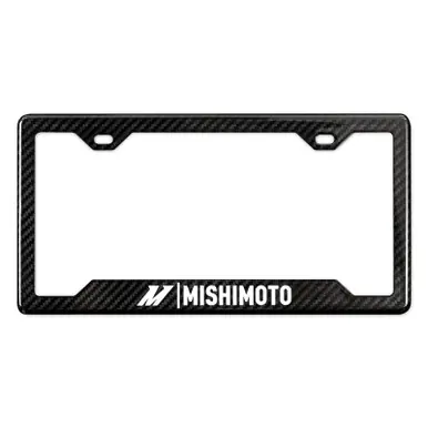Mishimoto Carbon Fiber License Plate Frame - Gloss - MMPROMO-FRAME-CF-G Worldwide Shipping