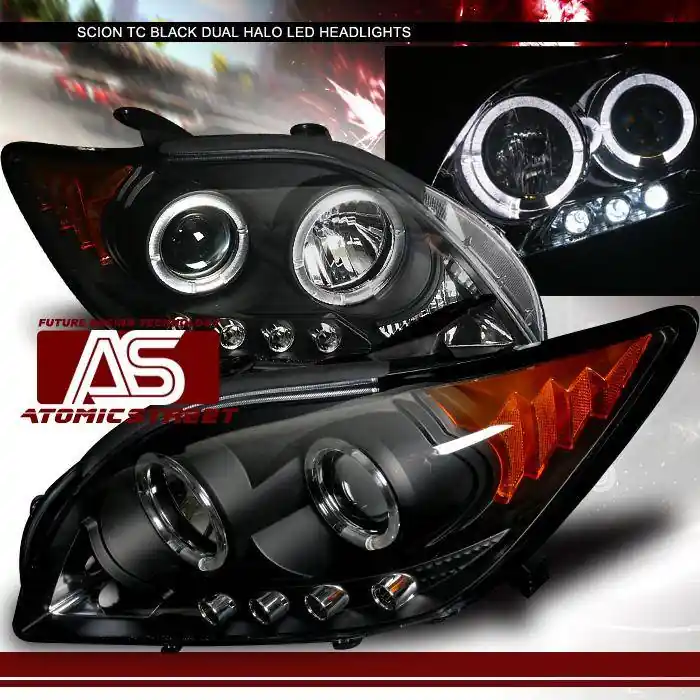 Wholesale Black Dual Halo LED Headlights
