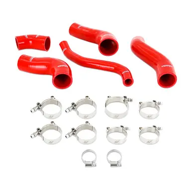 Crafted Mishimoto 13-17 Hyundai Veloster Turbo Silicone Intercooler Hose Kit - Red - MMHOSE-VLSTR-13TRD