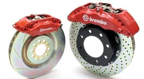 Audi A4 Brembo Gran Turismo Brake Kit with 4 Piston 332x32 Disc & 2-Piece Rotor - Front - 1Bx.7001A Buy Direct