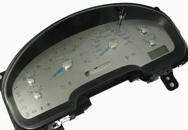 US Speedo Stainless Steel Gauge Face with Blue Back and Color Match Needles - Displays - SS F 05B Get Yours